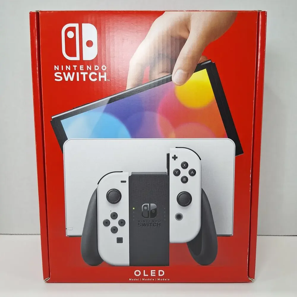 Nintendo Switch OLED White 64GB HEG-001 Empty Box & Packaging - No Game Console